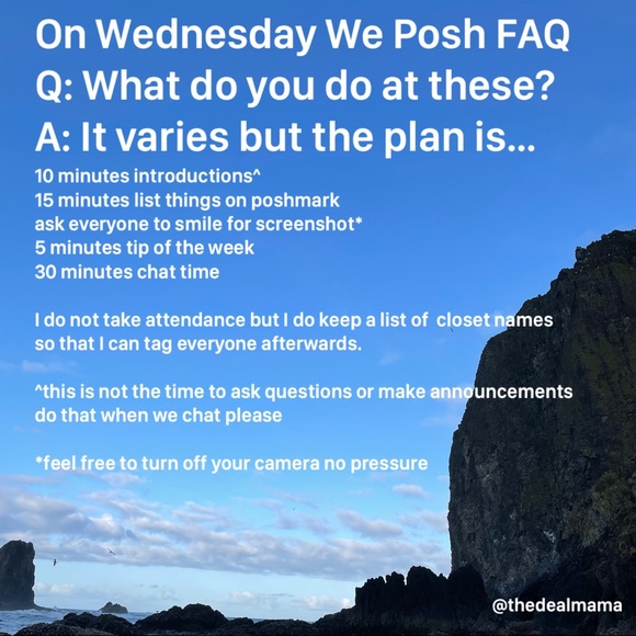 THANK YOU FOR COMING! 5/18 pm pst on wednesday we posh n sip (every week) - Picture 7 of 11